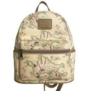 Disney Loungefly Peter Pan Neverland Map Mini Backpack